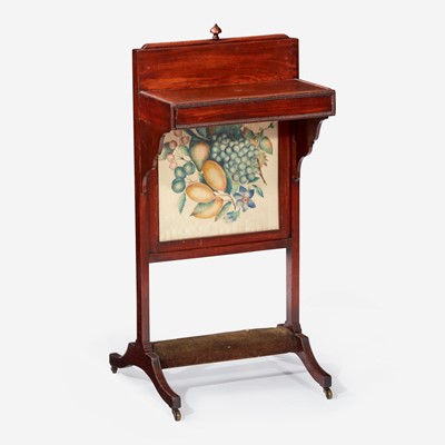 Lot 124 - A Regency Mahogany Fire Screen Writing Table