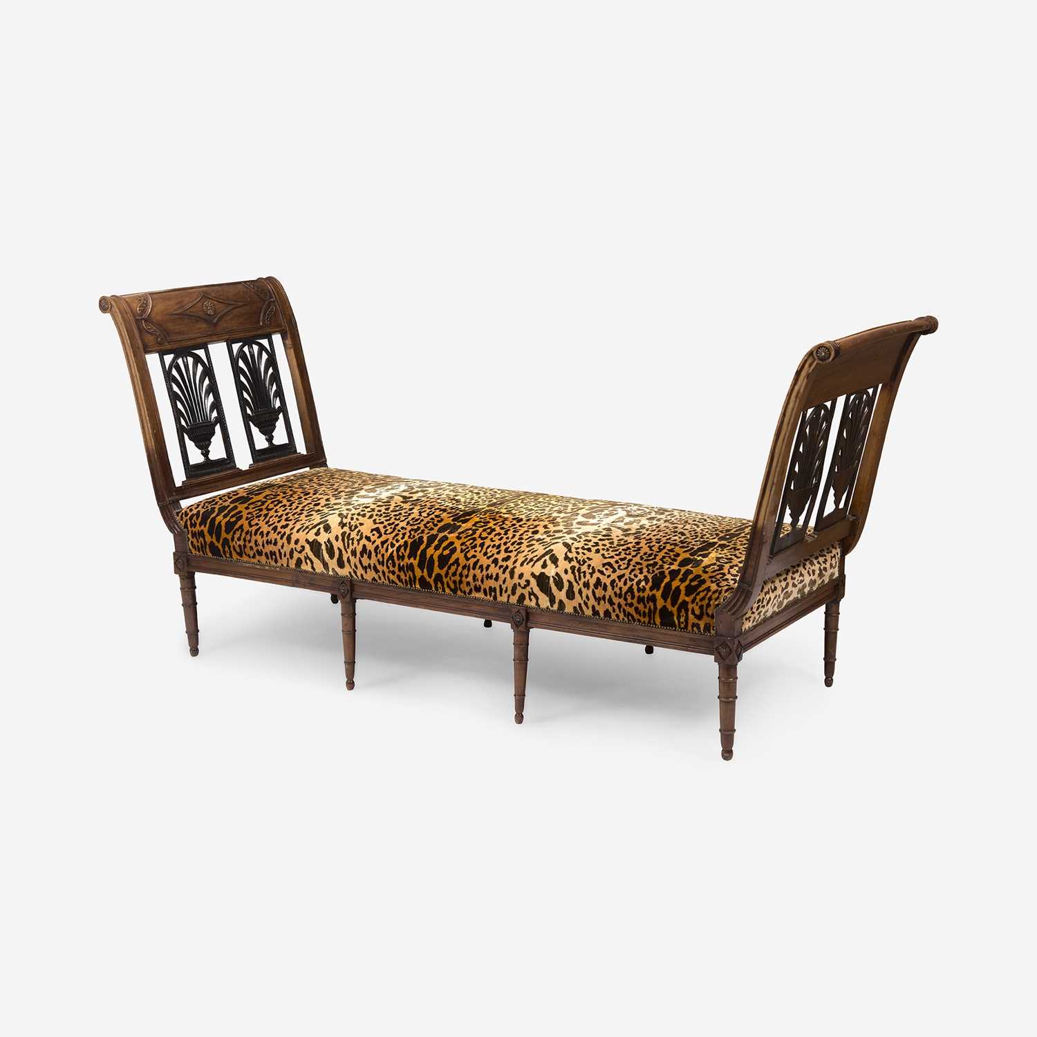 Lot 49 - A Directoire Mahogany Stained Fruitwood Banquette