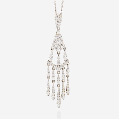 Lot 82 - A diamond and white gold necklace, Hearts on Fire
