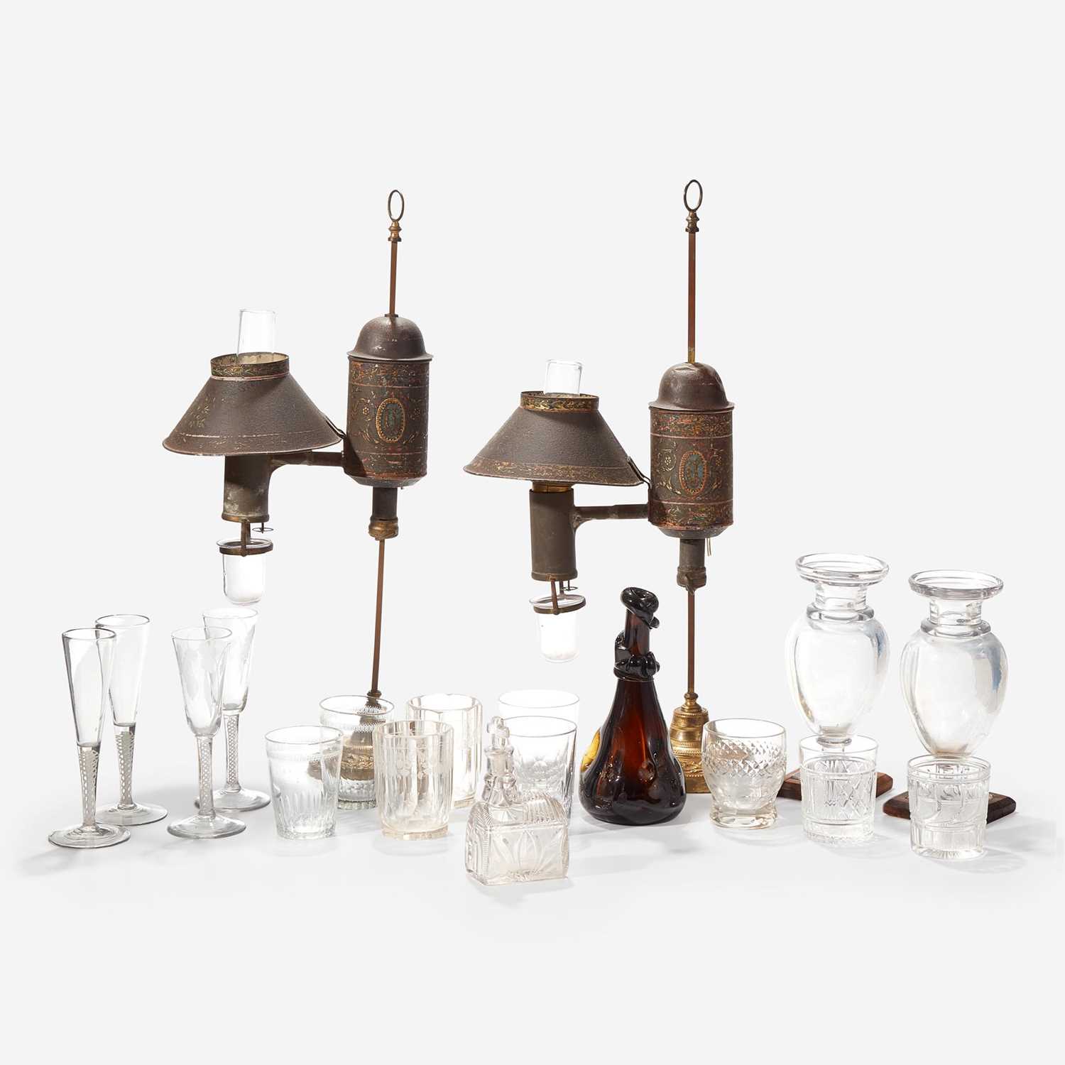 Lot 24 - A Collection of Early Glass and Crystal Articles