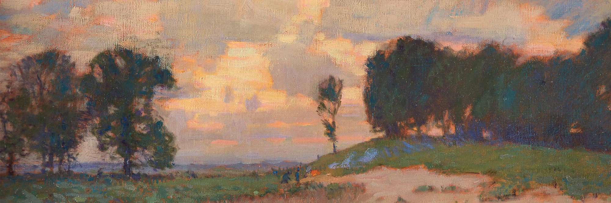 painting of landscape with trees